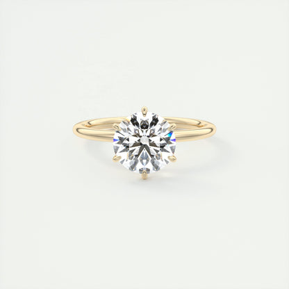 3.00 Carat Solitaire Brilliant Cut Lab-Grown Diamond 18K Solid Gold Engagement Ring