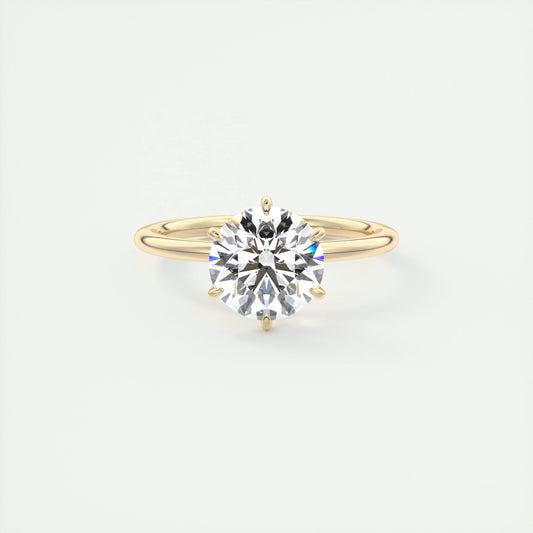 3.00 Carat Solitaire Brilliant Cut Lab-Grown Diamond 18K Solid Gold Engagement Ring