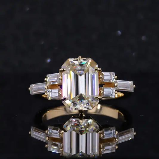 3.01 CT Emerald cut Lab-Grown Diamond Engagement Ring