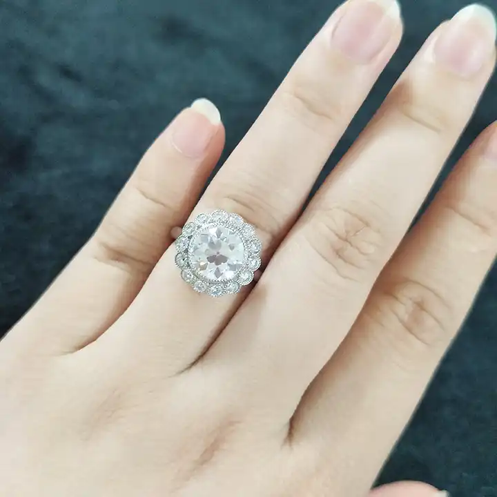 2.49 CT Round Cut Lab-Grown Diamond Ring Proposal Ring