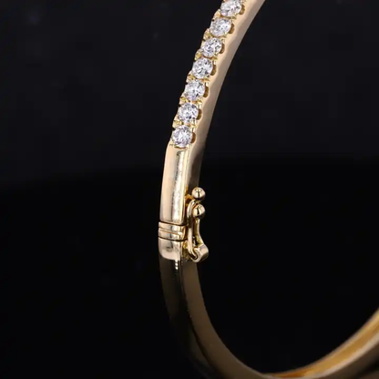 2MM Lab-Grown Diamond Prong Set Bangle Bracelet