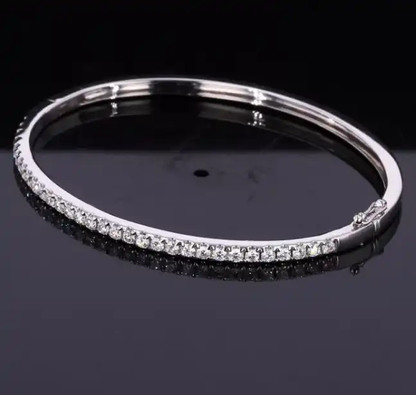 2MM Lab-Grown Diamond Prong Set Bangle Bracelet