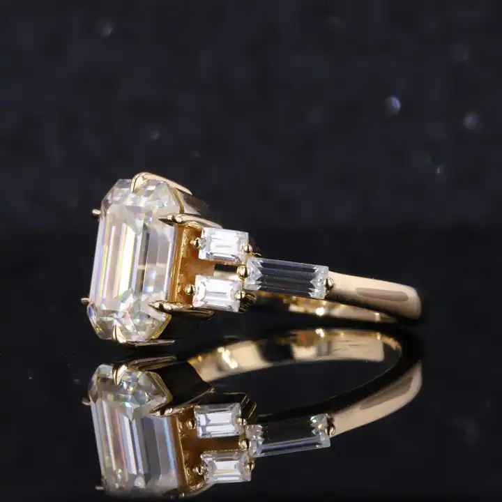 3.01 CT Emerald cut Lab-Grown Diamond Engagement Ring