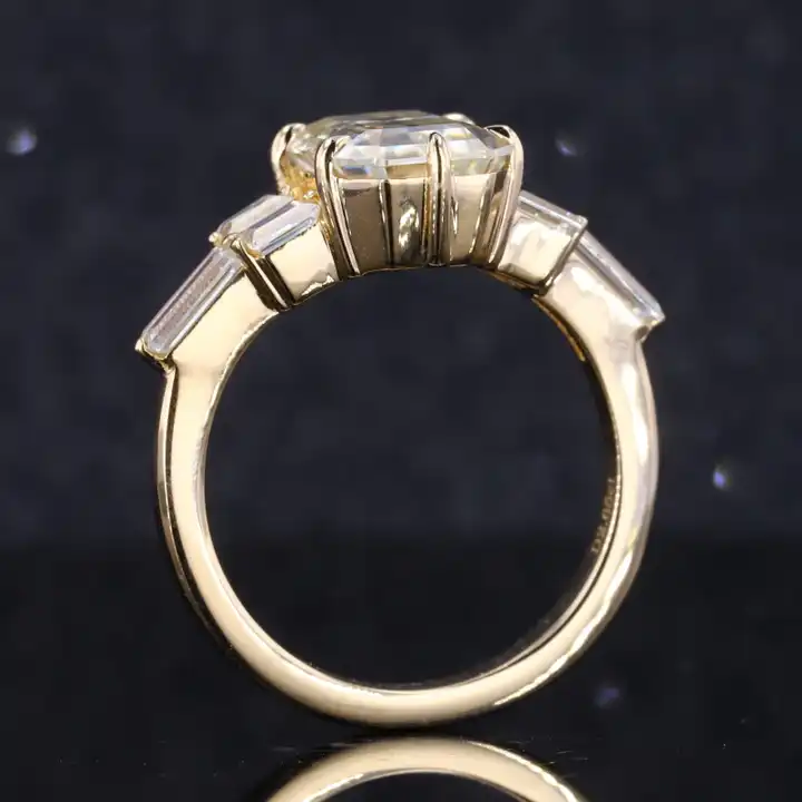 3.01 CT Emerald cut Lab-Grown Diamond Engagement Ring