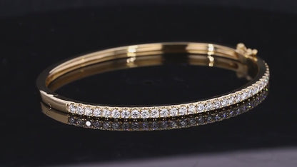 2MM Lab-Grown Diamond Prong Set Bangle Bracelet