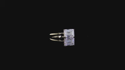 1.50 Carat Emerald Cut Lab Grown Diamond 14K Gold Ring