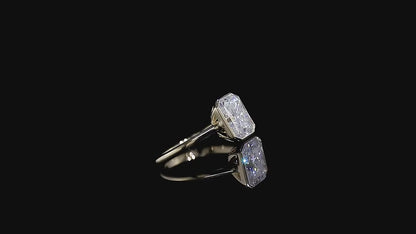 3.00 Carat Solitaire Radiant Cut Women's Diamond Ring