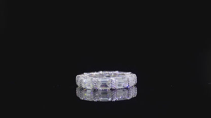 Emerald Cut Lab-Grown Diamond Eternity Ring