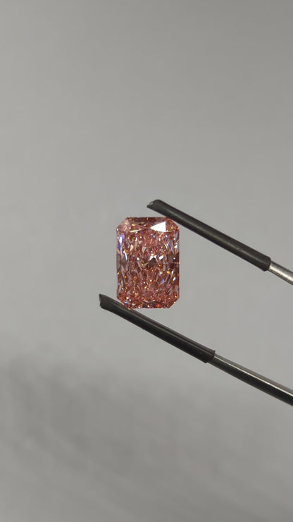 5.04 Carat Baby Pink Radiant Cut Lab-Grown Diamond