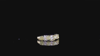 Cushion Cut Lab Grown Diamond Half Eternity Band/3.75 MM Cushion Diamond Stacking Band/CVD Diamond Anniversary Band