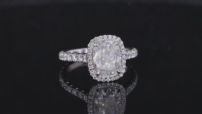 2.51 CT Oval Crushed Ice Cut Lab-Grown Diamond Engagement Ring For Her