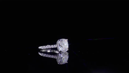 Classic Engagement Ring Cushion Cut Diamond Wedding Ring