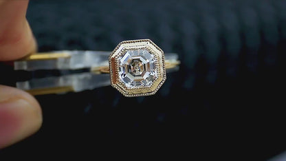 Asscher Cut Lab Grown Diamond Solitaire Ring For Love