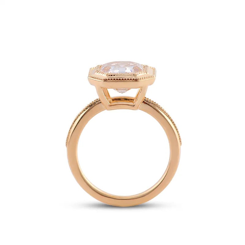 Asscher Cut Lab Grown Diamond Solitaire Ring For Love