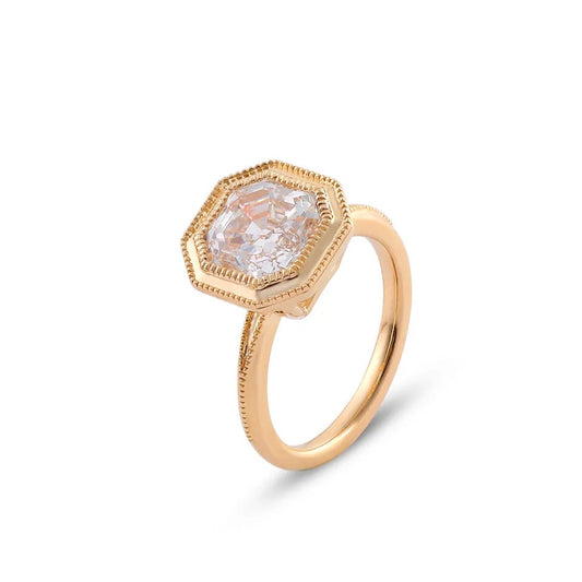 Asscher Cut Lab Grown Diamond Solitaire Ring For Love
