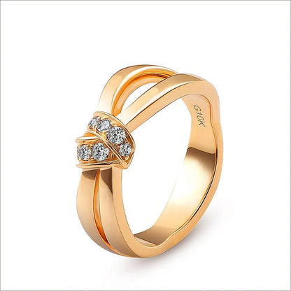 Gold Knot of Love 10K Solid | High Quality Diamond Ring