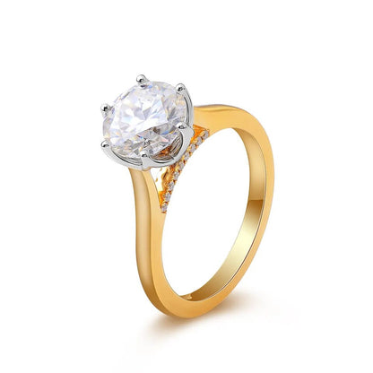 3.00 TCW Round Cut Lab Diamond Solitaire Ring Set