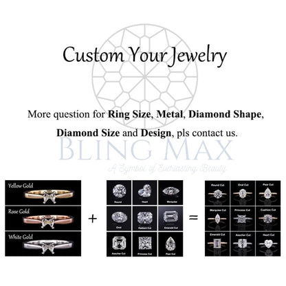 2.00 CT Emerald Cut Grey Colour Moissanite Diamond 5 Stone Ring