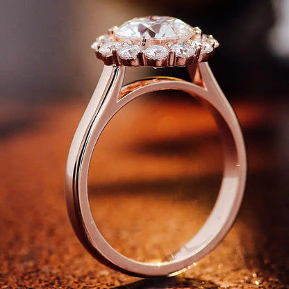 2.09 CT Round Cut Lab-Grown Diamond Ring Proposal Ring