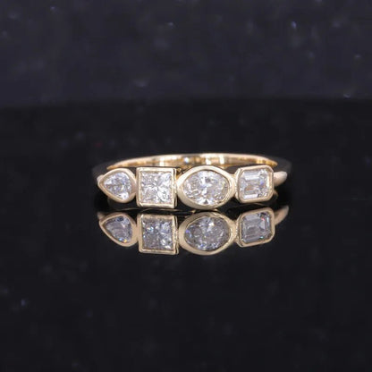 Multi Shape Lab Grown Diamond 4 Stone Ring