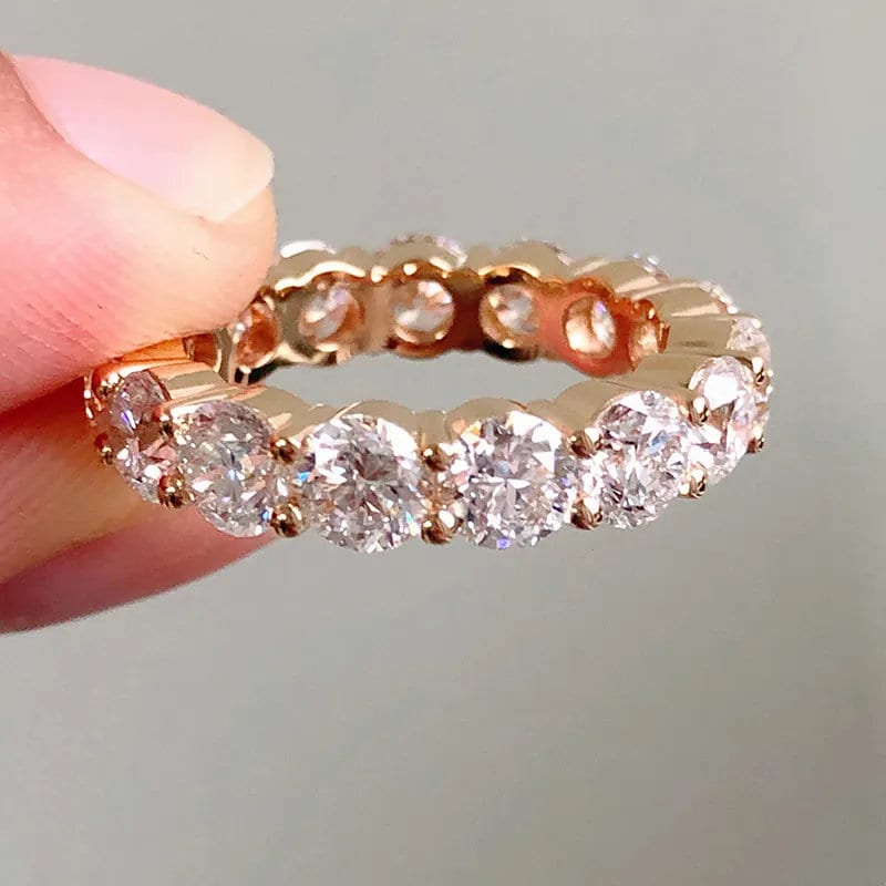 4.50 MM Round Diamond 14K Gold Eternity Band