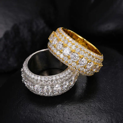 Micro Setting 5 Row Paved Lab-Grown Diamond Anniversary Band