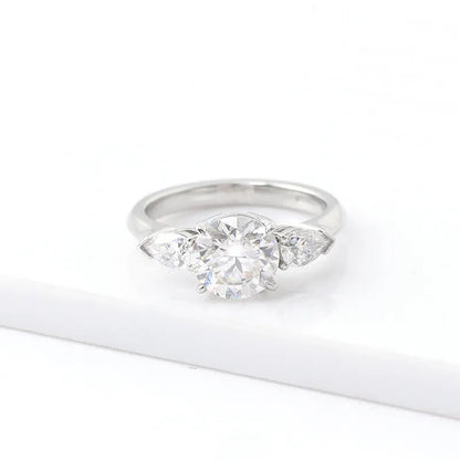 2.05 CT Lab Grown Diamond Three Stone Engagement Ring for Her
