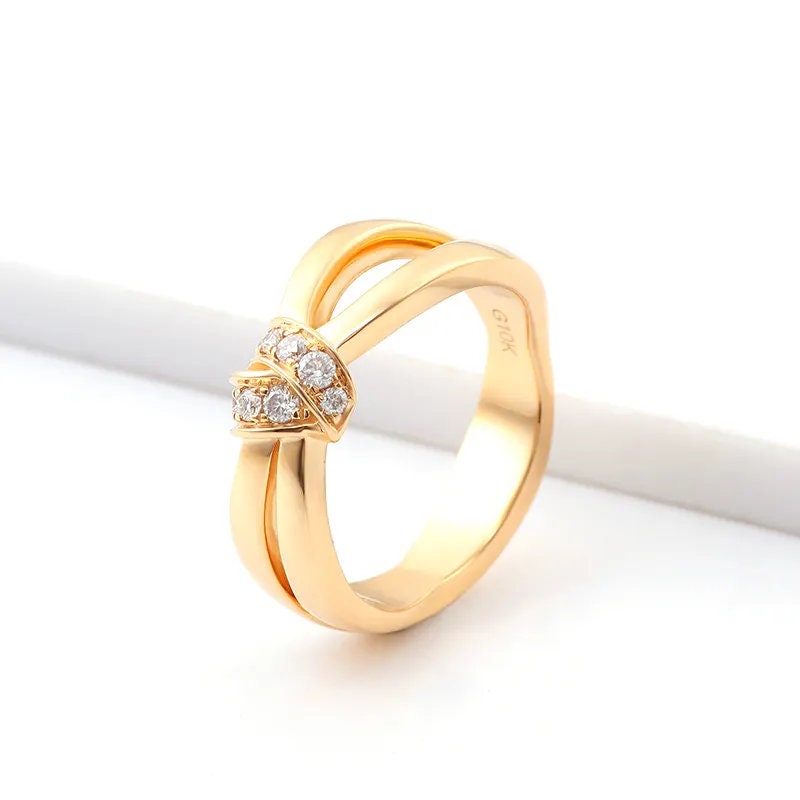 Gold Knot of Love 10K Solid | High Quality Diamond Ring