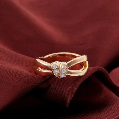 Gold Knot of Love 10K Solid | High Quality Diamond Ring