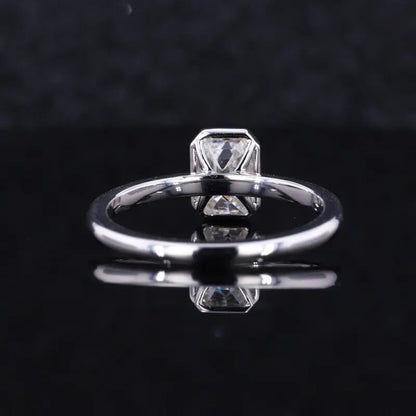 1 CT Emerald Cut Solitaire Lab-Grown Diamond 14K White Gold Ring