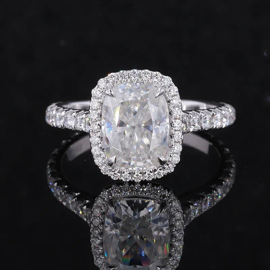 2.51 CT Oval Crushed Ice Cut Lab-Grown Diamond Engagement Ring For Her