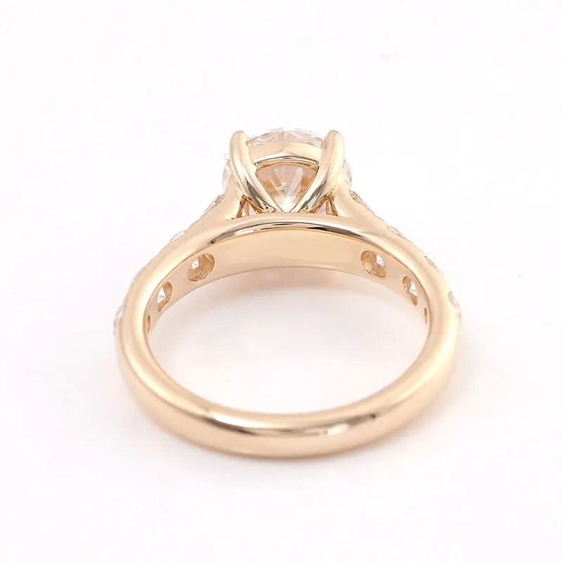 2.19 Carat 9 Stone Round Cut Lab Grown Diamond Wedding Ring