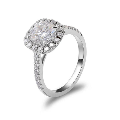 5.30 MM Cushion Cut Eco Friendly IGI Certified Diamond Halo Ring