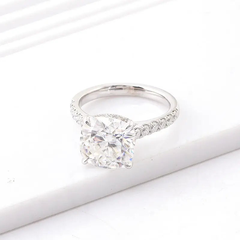 Classic Engagement Ring Cushion Cut Diamond Wedding Ring