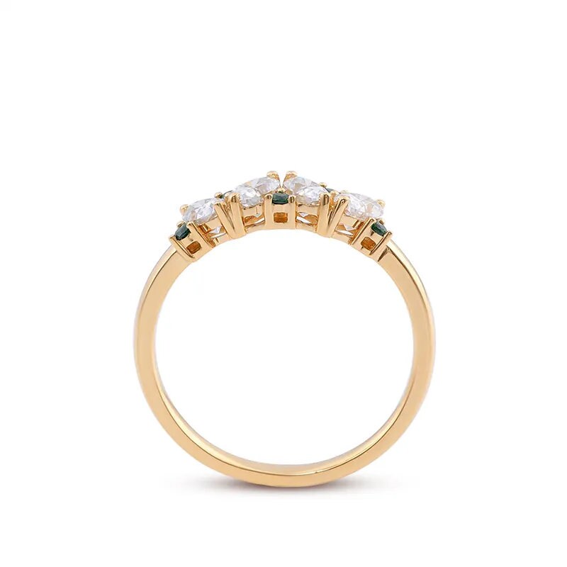 0.96 TCW Marquise Cut Diamond Ring | 14K Solid Gold Ring for Women's