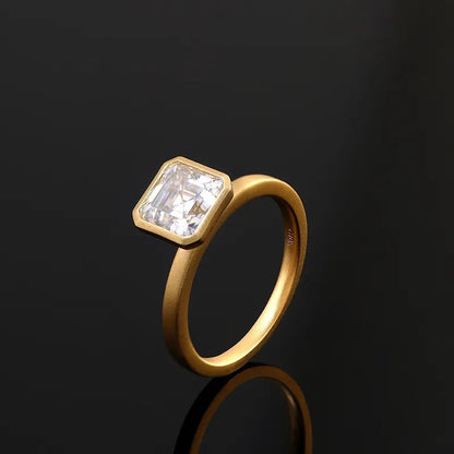 1.50 Carat Solitaire Asscher Cut Women's Diamond Ring