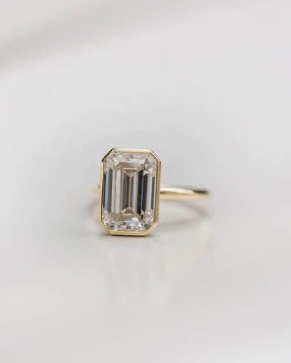 4.5 CT Emerald Cut Solitaire Lab-Grown Diamond Ring