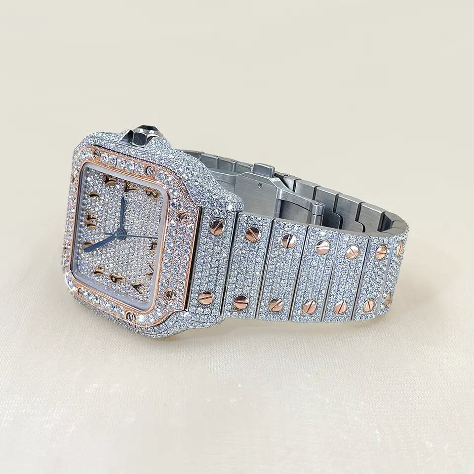 Star and Melle Sized Diamond VVS Fully Diamond Bling Edition Iced Out Watch