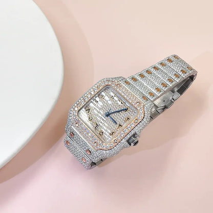 Star and Melle Sized Diamond VVS Fully Diamond Bling Edition Iced Out Watch