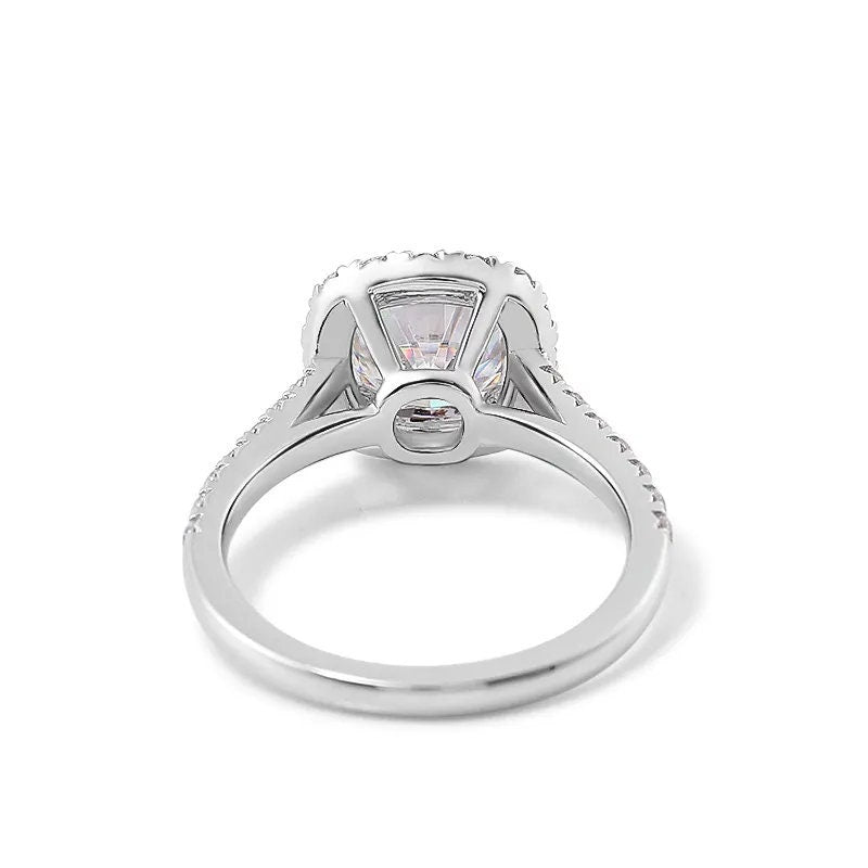 5.30 MM Cushion Cut Eco Friendly IGI Certified Diamond Halo Ring