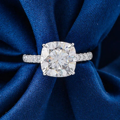 Classic Engagement Ring Cushion Cut Diamond Wedding Ring