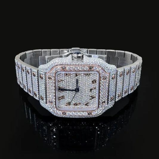 Star and Melle Sized Diamond VVS Fully Diamond Bling Edition Iced Out Watch