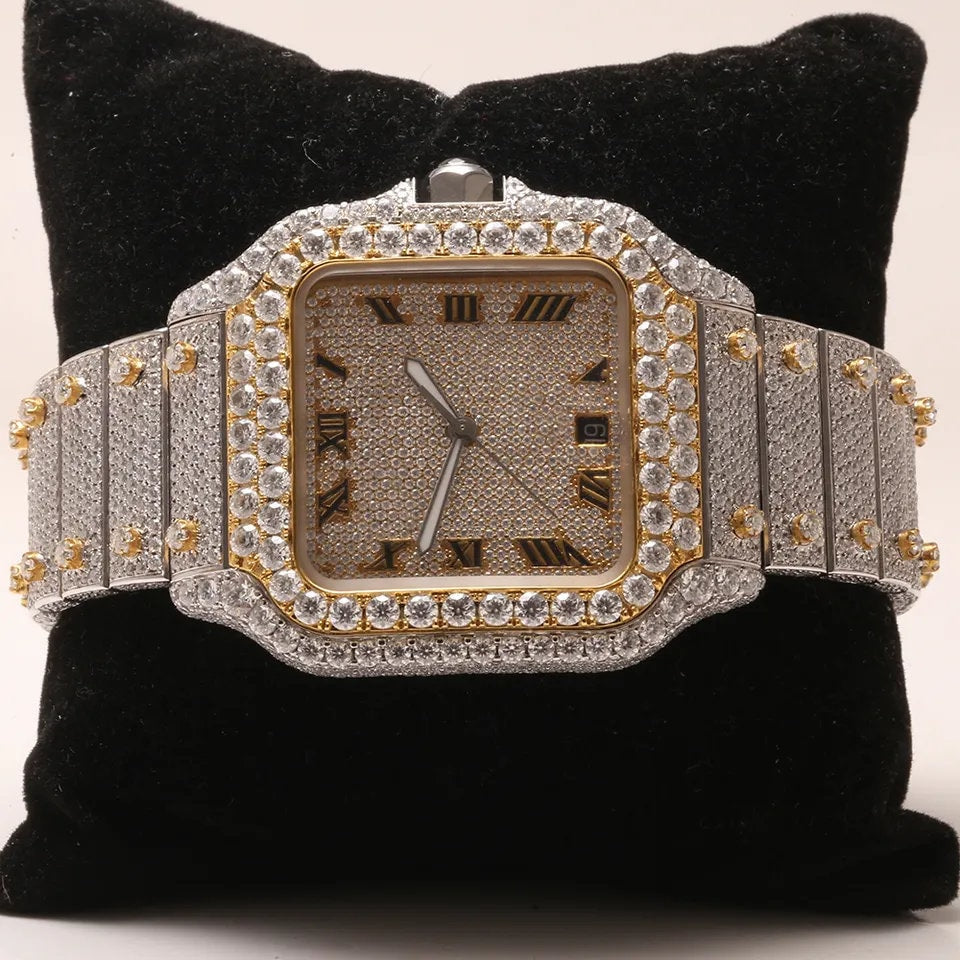 Cartier de Santos 手工镶嵌莫桑钻 | Cartier de Santos日本机制高品质钻石手表